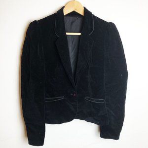 Tomboy Vintage Black Velvet Blazer